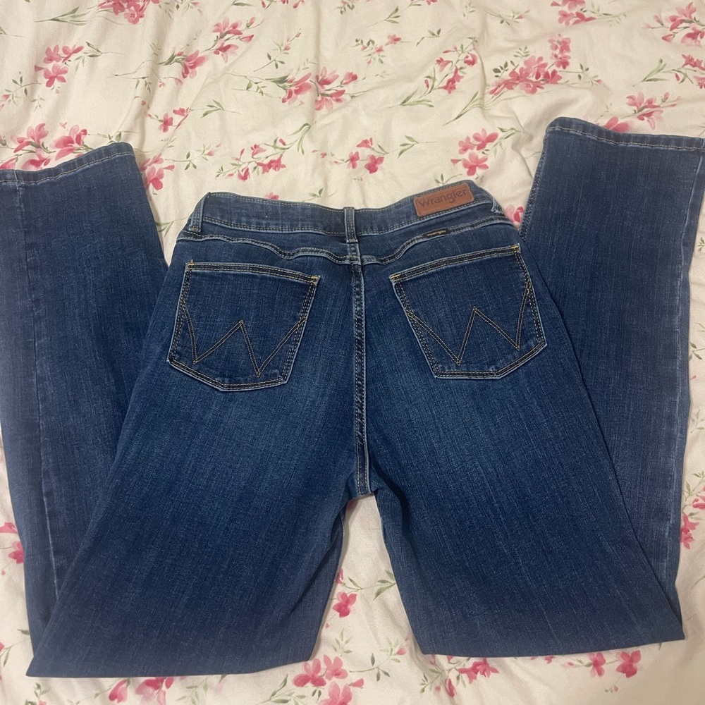 Wrangler Women's Dark Blue Straight Leg Jeans